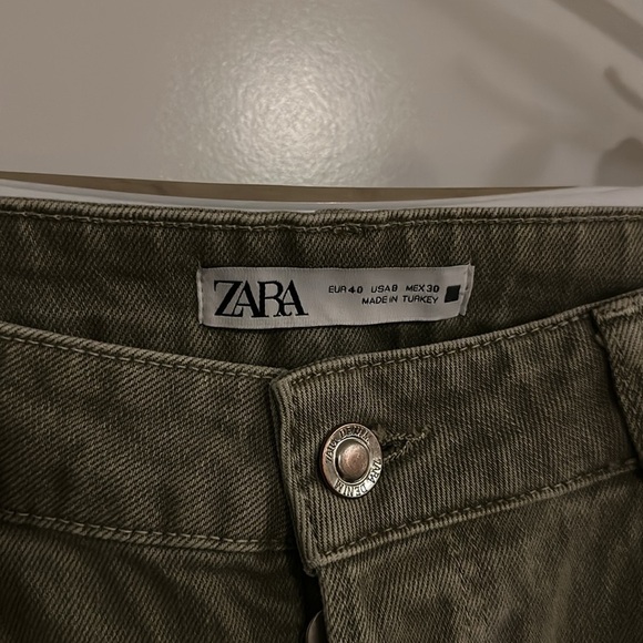 ZARA | Denim Khaki Pants - Picture 4 of 13